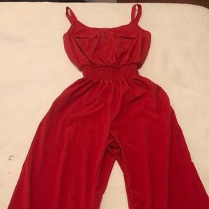Red jumpsuit. Light weight. Medium